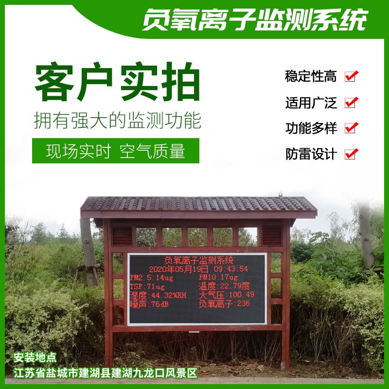 去公園吸氧，看看負(fù)氧離子在線監(jiān)測(cè)儀！