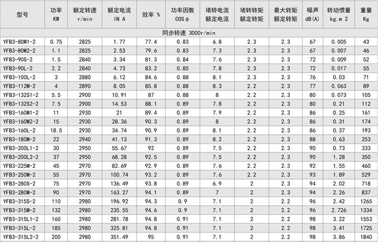 yfb3系列粉塵防爆三相異步電動機(jī)(圖2)